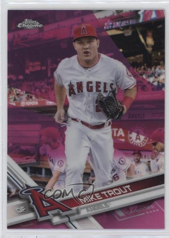 2017 Topps Chrome Pink Refractor Mike Trout #200 0yg9