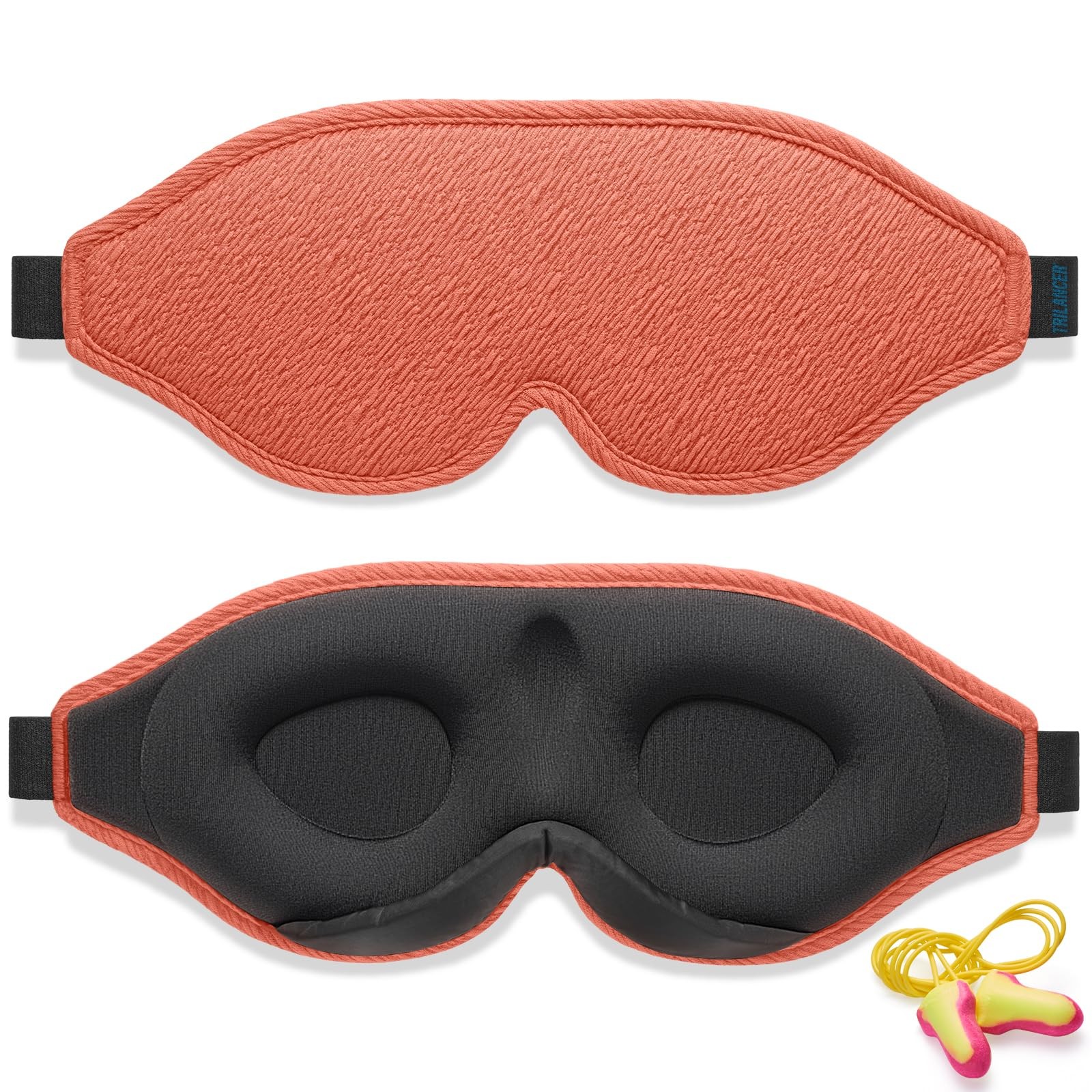 2026 Innovative Sleep Mask for Men and Women, 1 count (Pack of 1), Orange