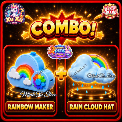   Rainbow Maker + Rain Cloud Hat Adopt Item Cheap For Sale   Fast Delivery  