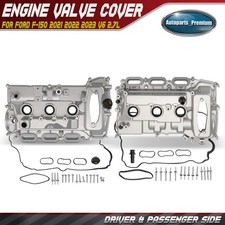 Left And Right Side Engine Valve Cover Aluminum For Ford F-150 2021-2023 V6 2.7l