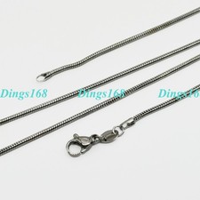 925 Sterling Silver 24 inch 2mm Italian Snake Chain Necklace With Rhodium Finish