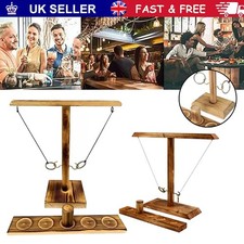 Hook and Ring Toss Game Tabletop Wood Ring Tossing Game for Fun Drinking Game UK