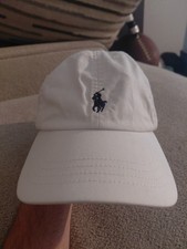 Polo Ralph Lauren Youth size 8-20 White Cotton Cap Hat Pre-owned
