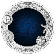 Austria 3€ euro 2025 The Firefly Squid UNC - glow in UV