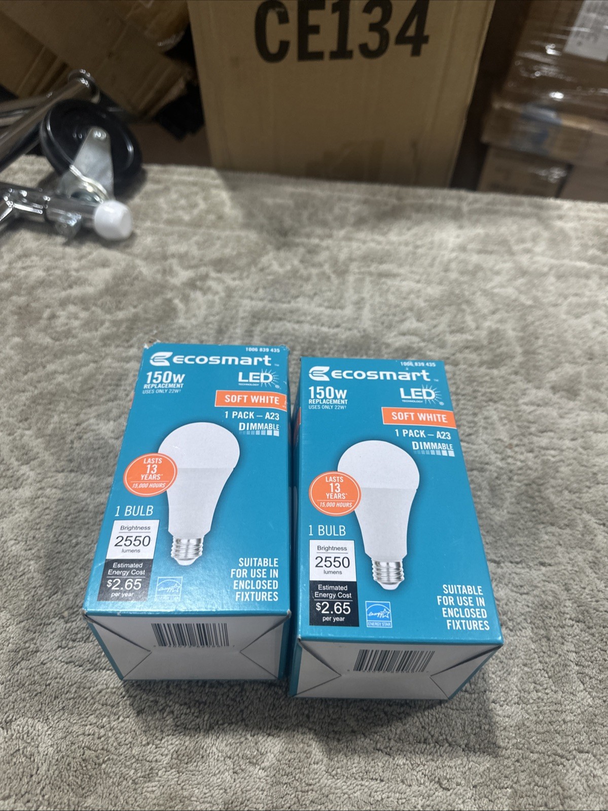 2 EcoSmart 150-Watt Equivalent A23 Energy Star Dimmable LED 