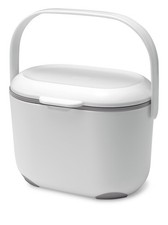 2.5L Compost Caddy - White & Metallic