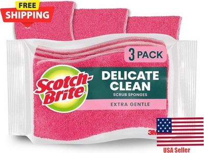 Gentle Clean Delicate Scrub Sponges, For Washing Dishes and Cleaning Kitchen...