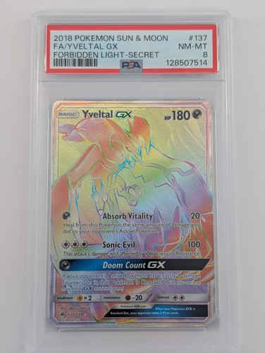 Yveltal-GX graded PSA 8 for sale on eBay