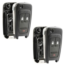 2x Remote Flip Key 3btn Fob Shell Replacement for Chevrolet GMC (OHT01060512)