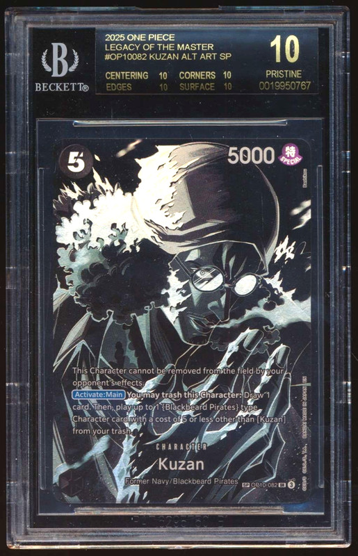 Kuzan SR Special Art SP One Piece Legacy Of The Master OP10 BGS 10 Black Label