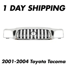 Front Grille Assembly Chrome Frame Black Insert For 2001-2004 Toyota Tacoma