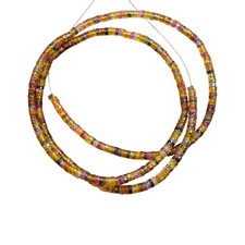 Natural Multihue AAA Sapphire 43cts Bead Strand 2.5x1.25 to 2.25x1mm 350bds