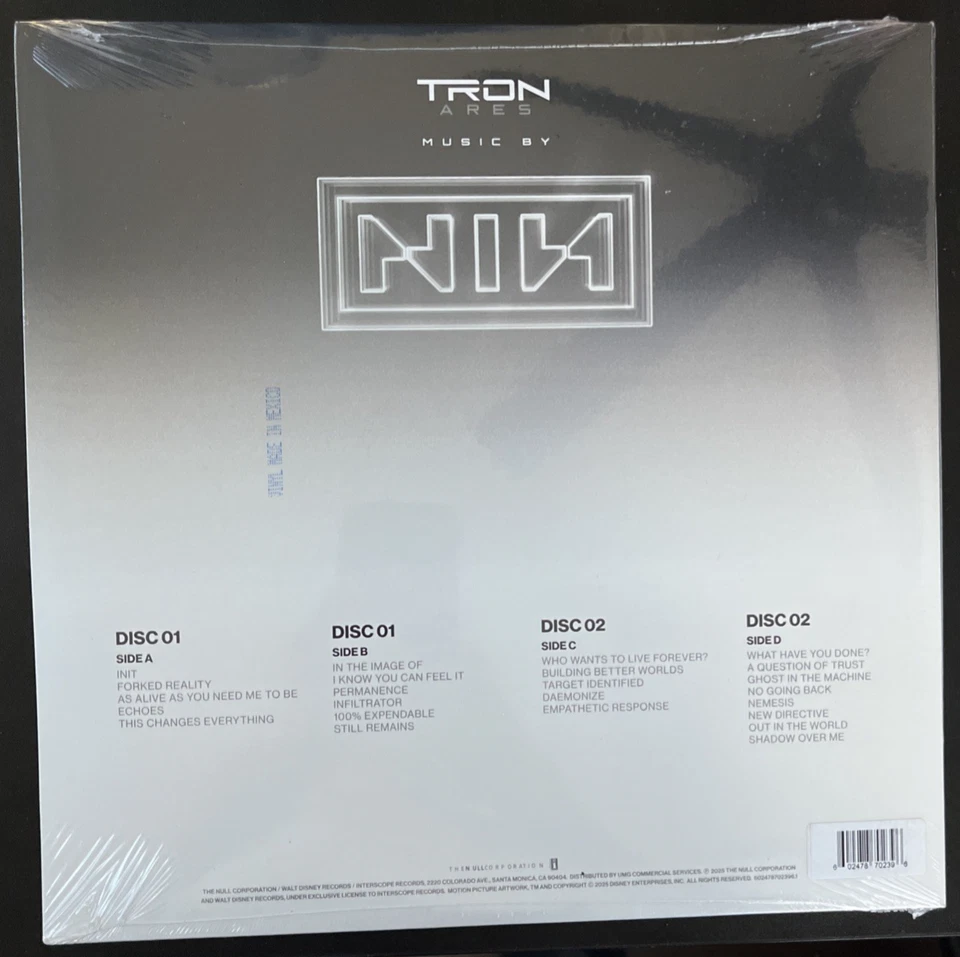 NINE INCH NAILS TRON WHITE VINYL 2LP LIMITED EDITION NEW SEALED MINT - Image 2 of 2