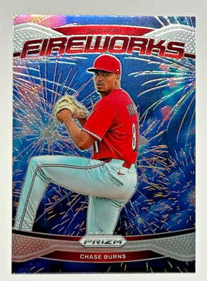 2025 Panini Prizm Baseball #21 CHASE BURNS Fireworks - BUY ANY 2 GET 1 FREE