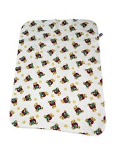 Blue Jean Teddy Bear Fleece Baby Blanket Yellow Gold Stars 42x31