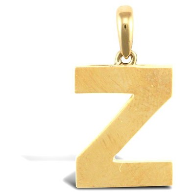 Klassischer 9 kt Gelbgold Initialen Anhänger schlichter Buchstabe ''Z'' Charm Geschenk