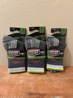 Darn Tough Men's Hiker Merino Wool Micro Crew Hiking Socks Lime Medium 3x Pairs