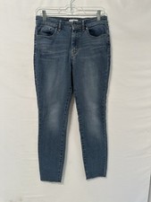 Jessica Simpson High Rise Skinny Ankle Jean Blue 6/28 Distressed