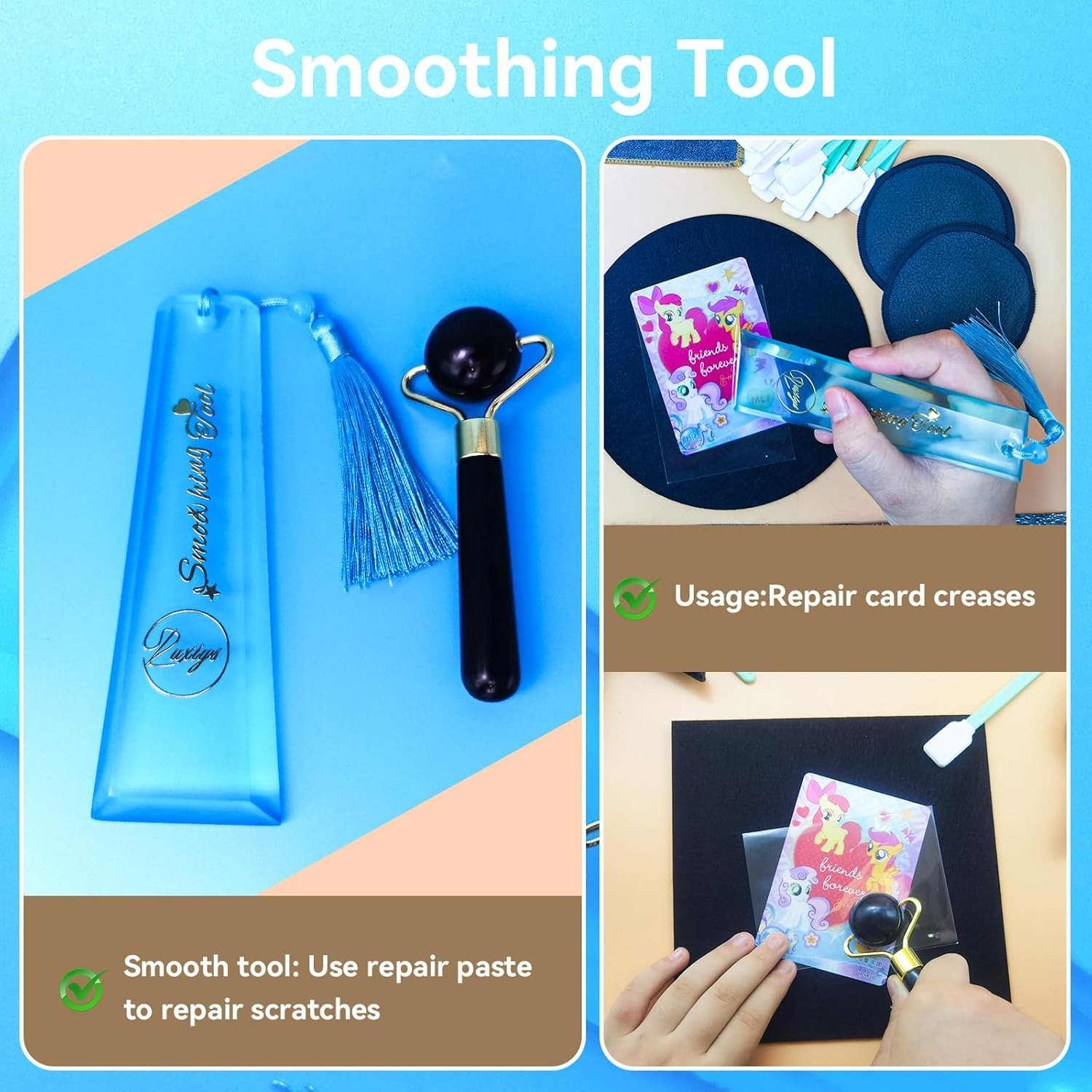 174 Pcs Trading Card Cleaning Care Tool Accessory Kit Sports Card Care