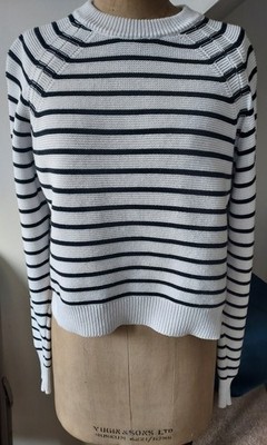 Damenpullover French Connection Marine cremeweiß gestreift - Größe M