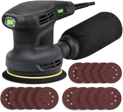 #ad Lijadora Orbital 280W 13000OPM 6 Velocidades 5quot; con Discos y Bolsa Nuevo $48.99