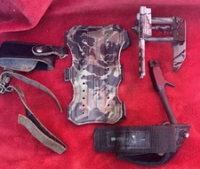 Vintage Archery Release Tru Fire Arm Guard Aluminum Bow Part And Leather Strap