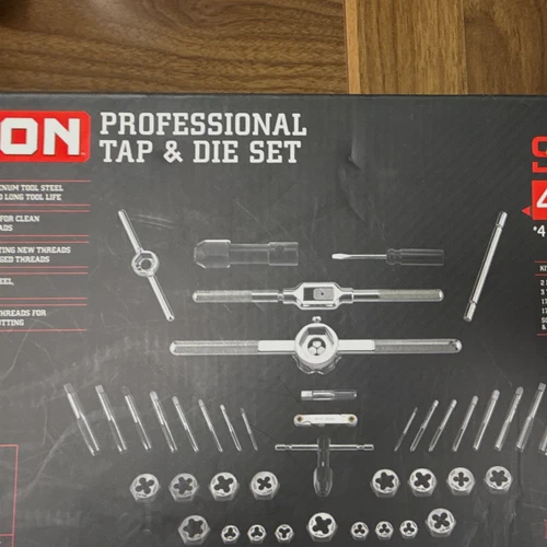 ICON Professional Tap & Die Set 40-Piece Metal Metric/Standard Silver - product listing photo