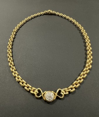 Elegant 18ct Gold & Diamond Chain Necklace