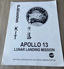 Vintage 1970 Apollo 13 Lunar Landing Mission Press Kit Small Graphic NASA Rare