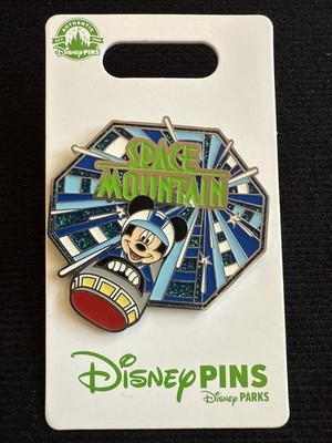2023 Disney Parks Space Mountain Mickey Mouse Roller Coaster Open Edition Pin