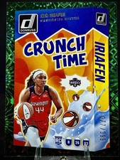2025 Panini WNBA Donruss - Kiki Iriafen #20 - Rookie Crunch Time Green /399 (RC)