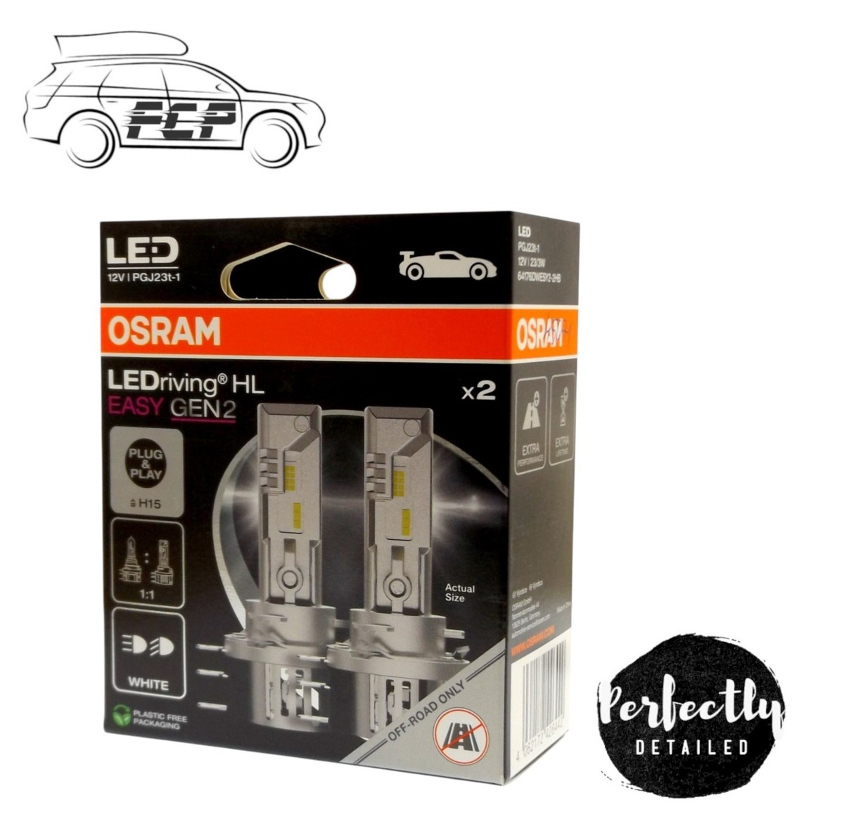 MITSUBISHI/OSRAM HF250X HID 1個 OSRAM 64176DWESY2-2HB LED GEN2 Driving HL Easy H15 Twin Pack