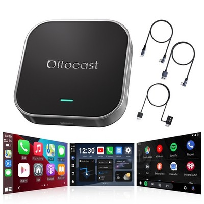 Ottocast CarPlay AIBox Android 13 Wireless Android Auto Adapter Netflix w/Remote