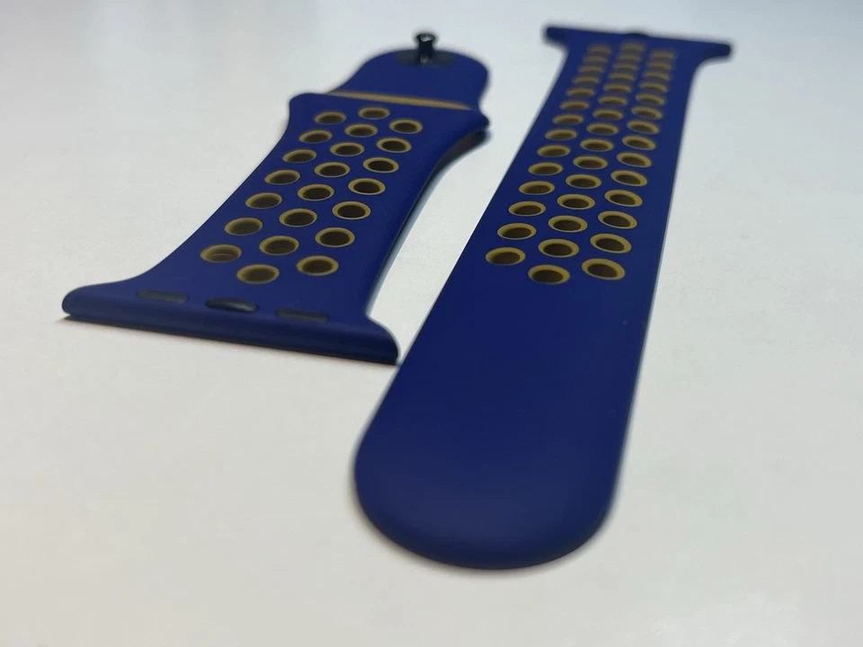 Correa deportiva Nike 45 mm Apple Watch Los Angeles LA Lakers - Concord/Bronce Foto 4 de 4