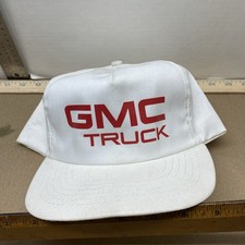 Vintage GMC Truck Snapback Hat Cap White Chevy Chevrolet Made in USA 80s 90s