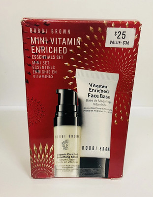 Bobbi Brown Mini Vitamin Enriched Essentials Set Primer & Serum $36 Value-NIB