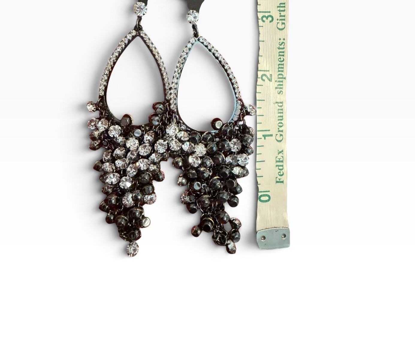 Brysta Rhinestone crystal rhinestone teardrop chandelier cascade dangle earrings, | eBay