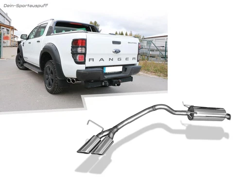 Fox Sportauspuff Sidepipe Ford Ranger 2011-2016 Ausgang links 2x115x85mm