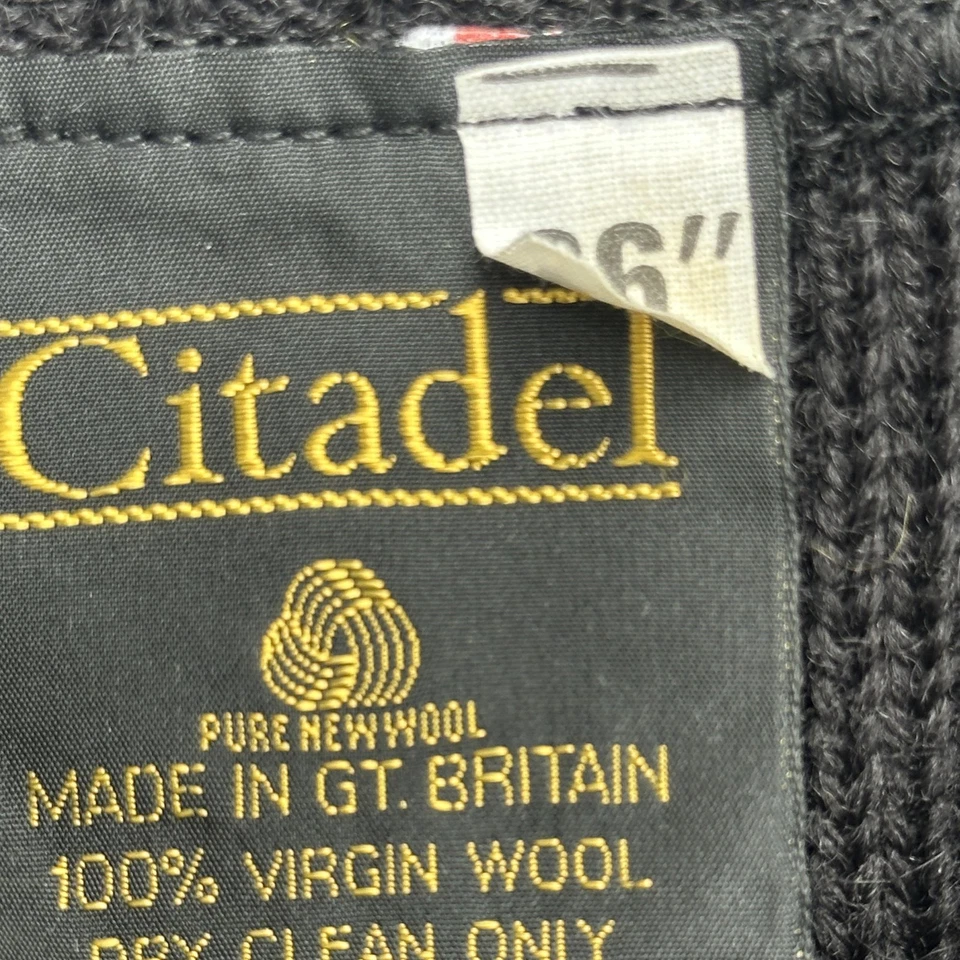 Citadel Sweater Mens Small Wool V Neck Commando Epaulettes Made in Great Britain - Image 3 of 4
