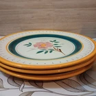 Vintage Stangl Pottery 10" Floral plates Lot Of 3 Ceramic Dinnerware