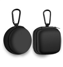 Square Earbud Case EVA Pouch with Carabiner for Earphones, SD Cards Accessorie