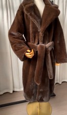 Damen Pelz Kunstpelz Mode Warmer Pelzmantel Frauen Elegant Umlegekragen Langarm