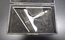 Vintage STARRETT No. 440 Depth Micrometer Made in USA W Case