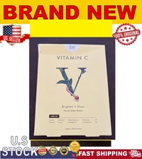 Rael Beauty Set of 5 Vitamin C Brighten+Glow Facial Sheet Masks Face Masks NIB