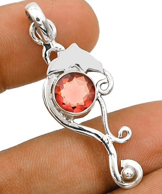 Natural Pink Amethyst 925 Solid Genuine Sterling Silver Pendant Jewelry 