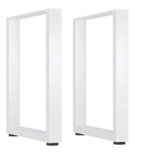 Heavy Duty White Steel Table Legs 2PC Industrial Modern Furniture DIY Bench Desk