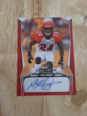 2023 Leaf Draft ADAM PACMAN JONES Red Autograph #BA-AJ3 Auto