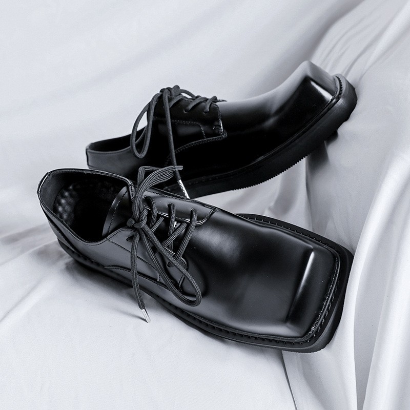SAOLA Scarpe derby uomo punta quadrata eleganti formali stringate casual plateau business calde