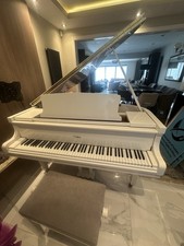 Challen White Mini Grande Piano Musical Instrument