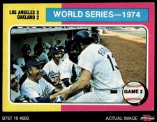 1975 Topps #462 Walter Alston 1974 World Series - Game #2 4 - VG/EX